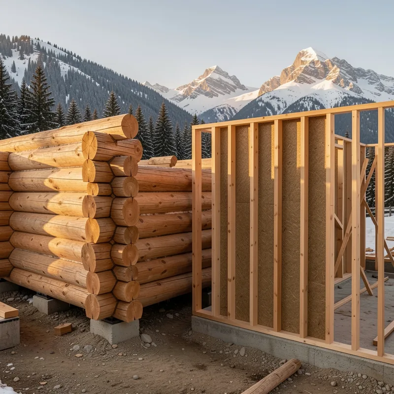 Chalet en madrier ou ossature bois : quelle technique choisir ?