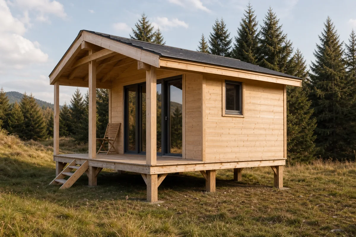 Chalet sur pilotis sans permis de construire : les règles